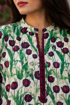 Rose Kurti Set with Dupatta (3pc)