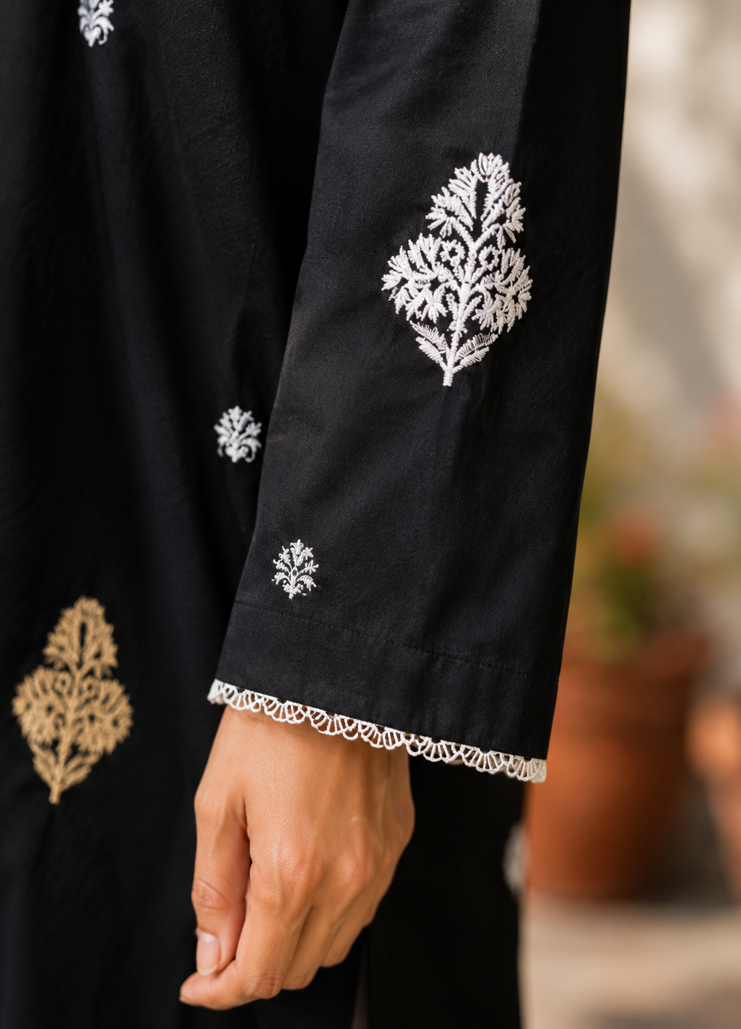 Black Motifs Kurti