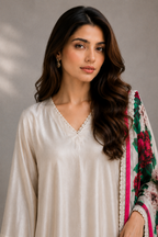 Rose Garden Kaftan with Dupatta