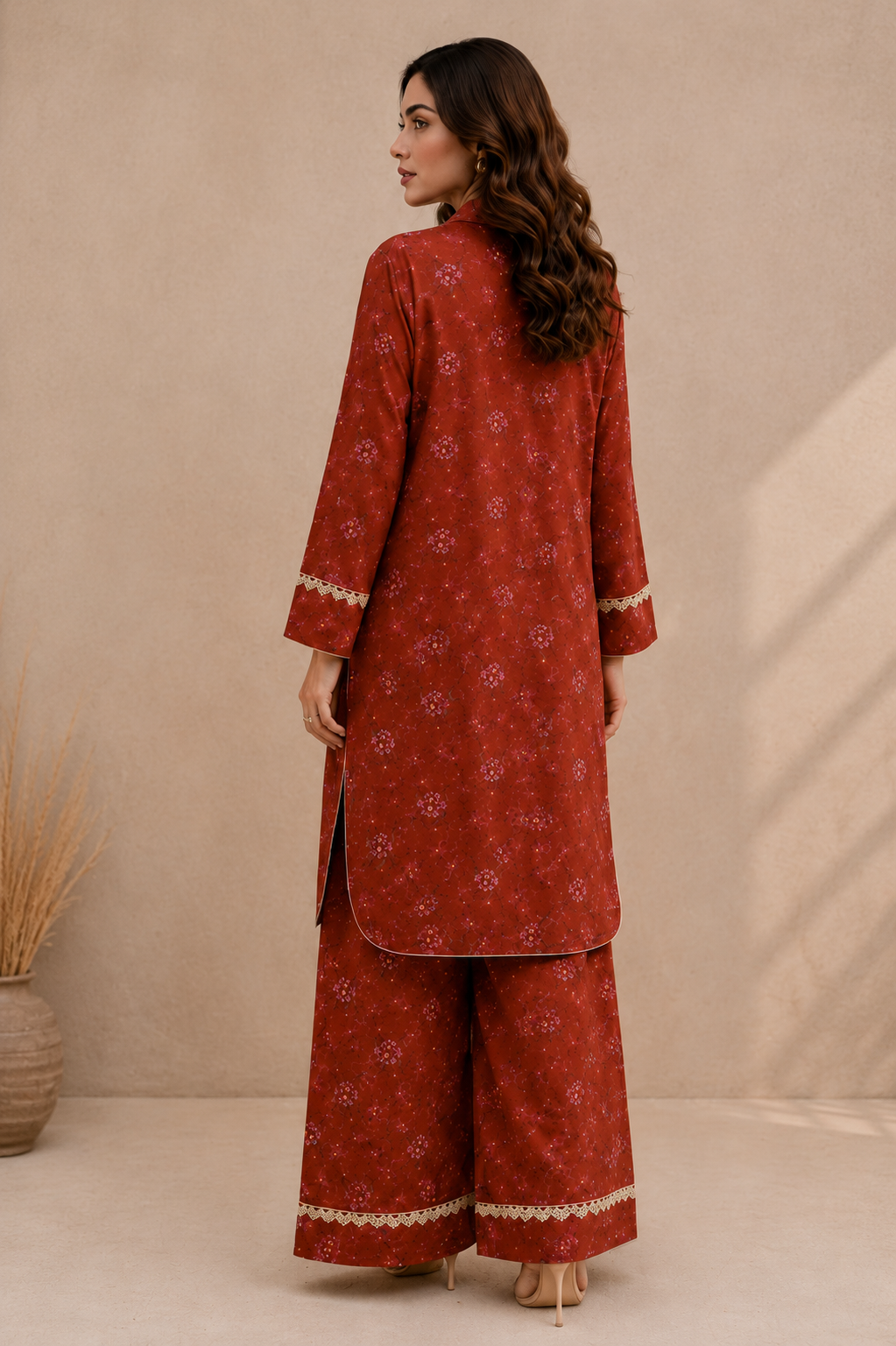 Rust Bloom Printed Co-Ord Set (2pc)